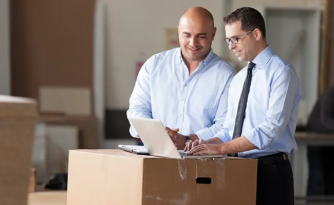 business owner on laptop