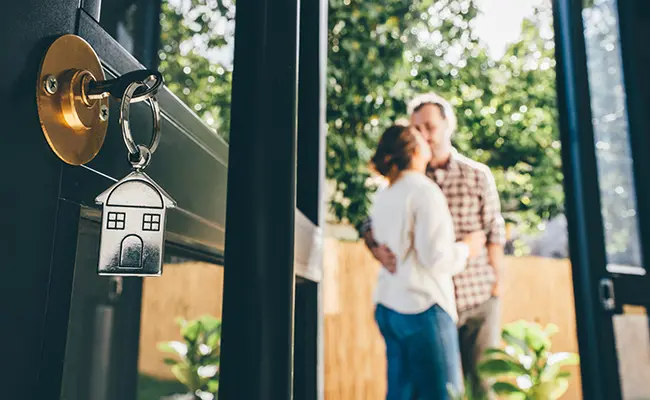 couple in new home